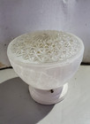 Vintage Art Deco Round Glass Ceiling Light Fixture Mount Mcm