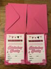 30 Pack Birthday Invitations Girl  Hot Pink Party Invitations For Girls