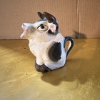 Japanese Miniature Cow Creamer Black   White Ceramic   262 