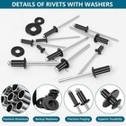 Pop Rivet Assortment 860pcs 3 32 -3 16  11 Sizes For Furniture automotive