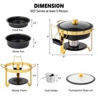 4-pack 5qt Chafing Dish Set  Maifanite Stone Coated Buffet Warmers Stackable