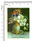 Trade Card Church Phalen Fine Line Of Lace Mitts Flowers -11915