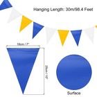 1 Pcs 98 Feet Pennant Banner Flags Deep Blue  Yellow  White