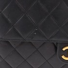 Chanel Matelasse Chain Shoulder Bag Lamb Skin Black Gold Cc Auth 188005