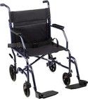 Transport Wheelchair With 19 Inch Seat  Folding Transport Chair With Foot Res   