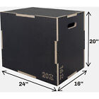 Signature Fitness 24  X 20  X 16  Plyo Box Non-slip Jump Platform  for Parts 
