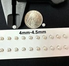 3mm-9 5mm White Round Shape Matched Freshwater Pearls Half Drilled Aaa