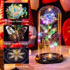 Pusuny Mothers Day Flowers Gifts For Mom Women Birthday Gift Galaxy Glass Rose