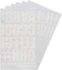 Iron On Transfer 2 Inch White Flock Letters 6 Sheets - White