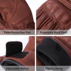Harssidanzar Winter Motorcycle Glovesgenuine Leather Full Finger Touchscreen