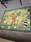 Disney Bambi Vintage Rug Green 40x30in Thumper Flower Forest Animals