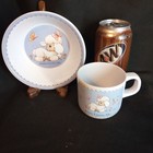 Nwt Vintage Jesus Loves Me Lamb Melamine Bowl   Cup Set Enesco 1987