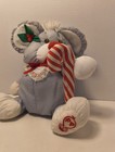 Vintage 1987 Fisher Price Puffalump Gray Christmas Holiday Mouse Plush Stuffed
