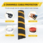 2-pack 6ft Rubber Speed Bump 2 Channel 25000 Lbs Load Heavy Duty Road Speed Hump
