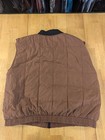 Vintage 90s Boulder Gear Puffer Vest Size Xl Mens Full Zip Brown Quilted V2k