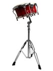 Double Braced 4  Bongo Stand Tripod Adjustable Chrome Heavy Duty Stabilizing Bar