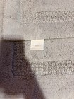 Laura Ashley 100  Cotton 2pc Rug Set Bathroom Rug Mat Anti-slip Soft Grey New
