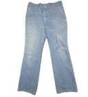 1970s Made In Usa Wrangler Mens Rapid Transit Flare Jeans 34 Long