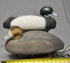Vintage Restle Decoy Co  Magnum Size Blue Bill Pr  Duck Decoy Orig Paint Stamped