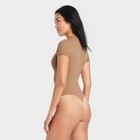 Women s Luxury Collection 4-way Stretch Short Sleeve Bodysuit - Auden Brown M 