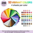 200-sheets Colored Cardstock For Crafts 50 Assorted Colors  8 5 X 11  65lb 18   