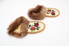 Vintage Native American Ojibwa Beaded  Moccasins 9 5 