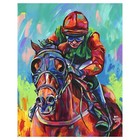 Horse Jockey Art Print   Acrylic Painting   Unique Wall Decor   Kentucky Derby
