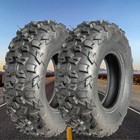     set Of 2 25x8-12 Atv Mud Tires 25x8x12 Utv All Terrain 6ply Heavy Duty Tubeles