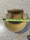 Vintage Mezzaluna Herb Chopper W  Wooden Bowl     Warranted Cast Steel