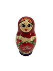 Russian Matryoshka Nesting Dolls Red 6 Piece Set Wooden 4    Hand Painted