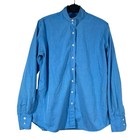 Marigold Riding Apparel English Equestrian Show Shirt Us Sz 10 Blue Stand Collar