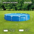 Intex 28211eh 12  X 30  Metal Frame Round Above Ground Swimming Pool With Pump