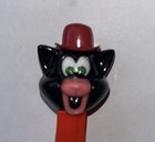 Vtg No Feet Pez Dispenser-black Puzzy Cat W  Red Derby Hat-austria-2 6- Awesome 