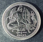2014 Isle Of Man Uncirculated Angel 1 Oz  999 Silver