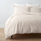 Company Cotton Ivory Solid 300-thread Count Cotton Percale King Sham