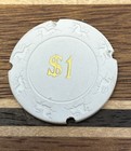 Vintage Unidentified Casino Roulette Poker Gaming   1  Casino Chip Notched