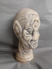 Antique Hand Carved Stone Marble Head Sculpture Statue Surreal Grotesque Ooak