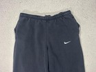 Vintage Nike Sweatpants Mens Large Blue Fleece Jogger Baggy Barrel Swoosh Logo