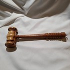 Vintage Wood  Stained Wooden Officiating Gavel mallets Officiating Judge