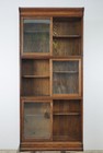 Antique Danner Three Section Sliding Glass Oak Barrister Bookcase