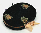 Antique Needle Book Case Pincushion Embroidered Floral Pattern