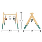 Nuby Animal Adventures Foldable Wooden Baby Play Gym With Hanging Toys - New