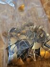 Huge Lot 100 Triangle Post Stud France Vtg 60s Brass Stampings Findings Jewelry 