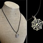 Spiderweb Necklace Vampire Goth Girl Creepy Gothic Horror Halloween New Spooky