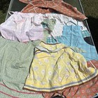 Lot Of 7 Vtg Full   Half Aprons Kitchen Cottage Nana Granny Worn Upcycle Cotton