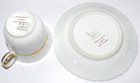 Vintage B c Limoges France L Bernardaud  c Scalloped White   Gold Cups   Saucers