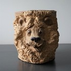 Dave Grossman Lion Planter Flower Pot Signed Original Label 1974 Vintage   Read