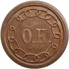  1864  Old Kinderhook F-127 248a  r-3  Patriotic Civil War Token Abe Lincoln