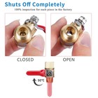 1 4  Male Female Npt Brass Ball Valve Water Moisture Air Tank Drain Shut Off
