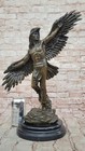 Huge Indian Native American Art Chief Eagle Bust Bronze Marble Statue Sculpture